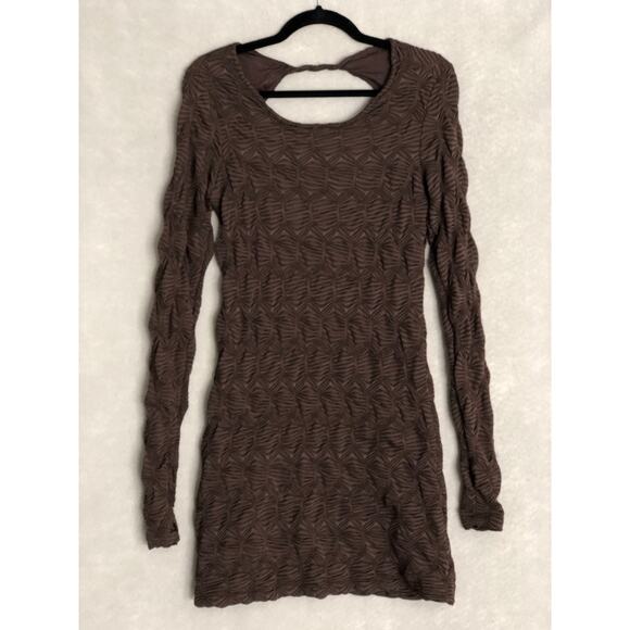 Free People Women's Large Paulie Mini Dress in Hot Fudge NEW - Picture 1 of 8